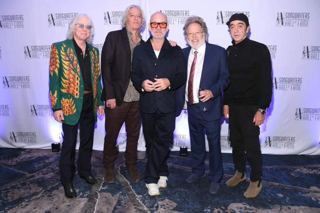 R.E.M. comes together again for the Songwriters Hall of Fame event, which also celebrates the achievements of Timbaland and Steely Dan