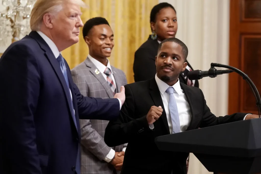 Trump’s Black GOP allies confronted in a tense discussion designed for Black men