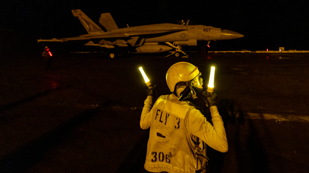 2 U.S. Navy pilots eject to safety after friendly fire downs their fighter jet