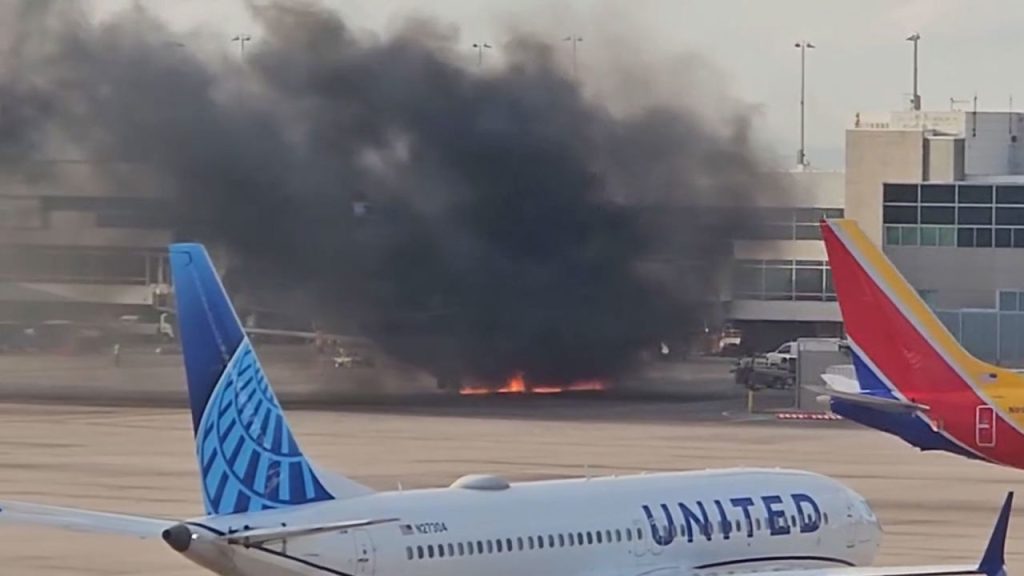 American Airlines Plane Engine Catches Fire Upon Landing in Denver