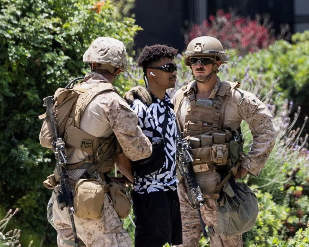 US Marines detain a civilian in LA, marking the first known incident since Trump ordered military deployment to the city