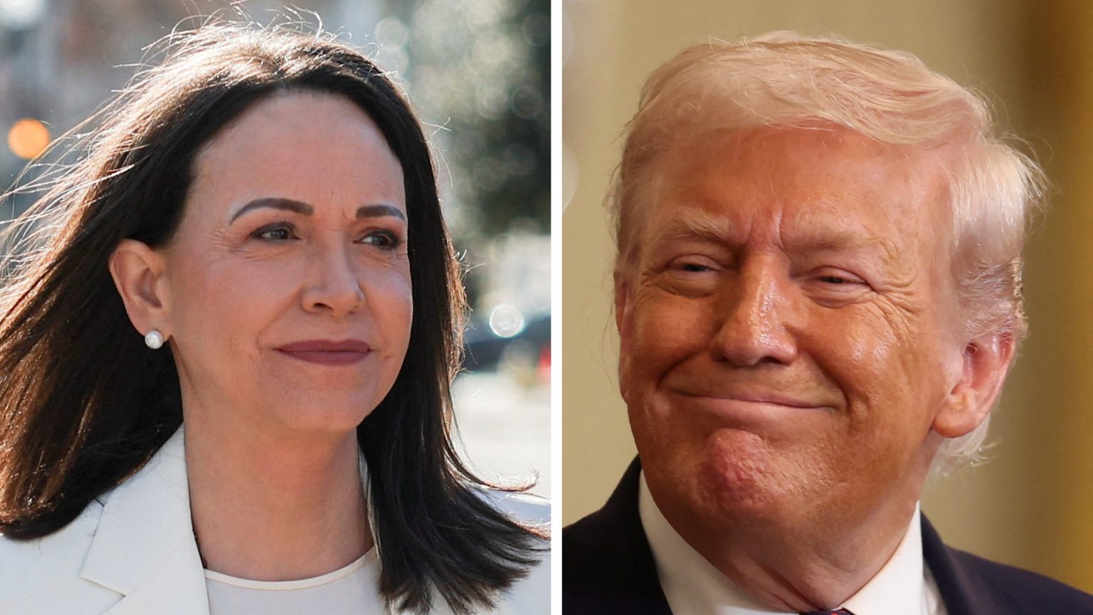 María Corina Machado Presents Her Nobel Peace Prize Medal to Trump